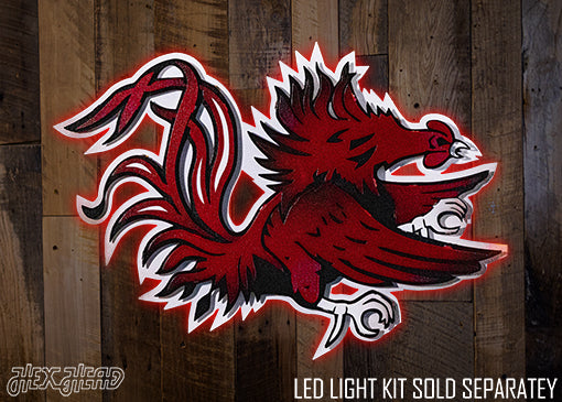 South Carolina Gamecocks 3D Vintage Metal Wall Art