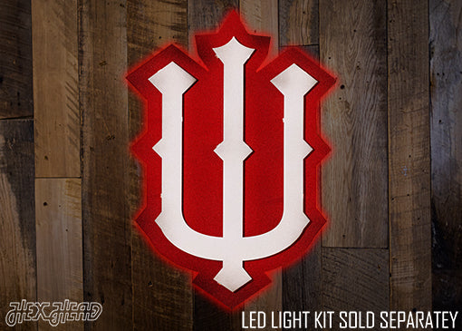 CLOSE OUT- Indiana Hoosiers "1900's Baseball Trident" 3D Vintage Metal Wall Art