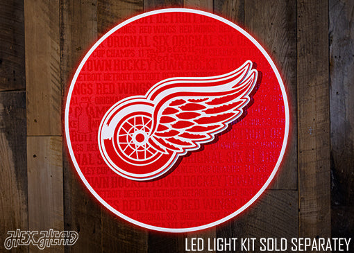 Detroit Red Wings CRAFT SERIES 3D Embossed Metal Wall Art