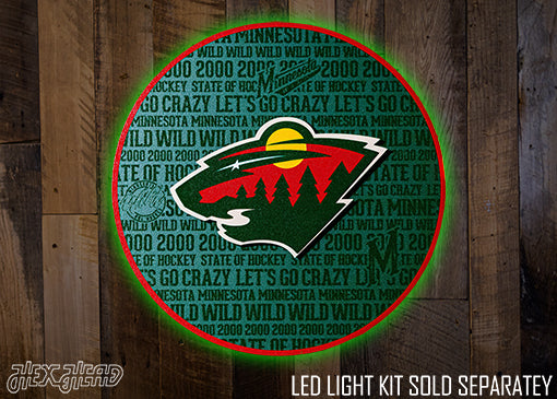 Minnesota Wild CRAFT SERIES 3D Embossed Metal Wall Art