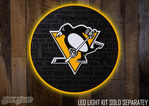 Pittsburgh Penguins CRAFT SERIES 3D Embossed Metal Wall Art