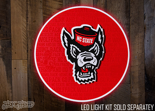 NC State Wolfpack CRAFT SERIES 3D Embossed Metal Wall Art
