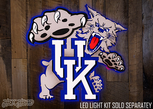 Kentucky "Wildcat over UK" 1989-94, 3D Vintage Metal Wall Art