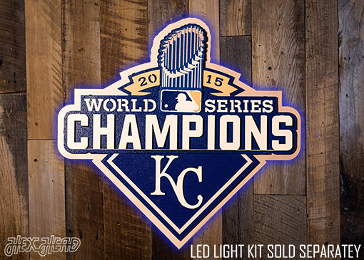 Kansas City Royals 2015 World Series 3D Vintage Metal Wall Art