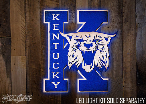 Kentucky Wildcats OUT of the VAULT, Vintage 70's Power K 3D Metal Wall Art