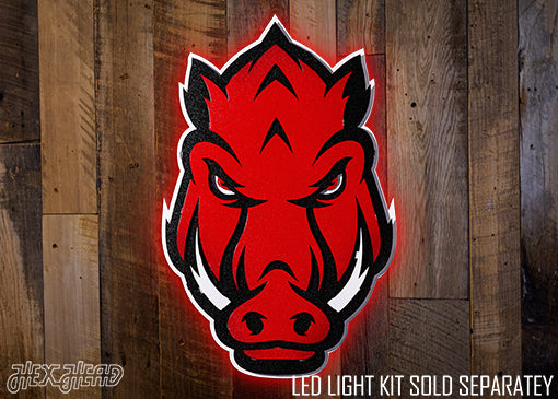 Arkansas Razorbacks Mascot 3D Vintage Metal Wall Art