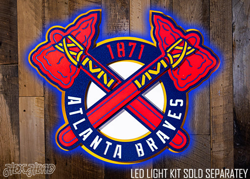 Atlanta Braves 7 layer "1871" Cooperstown  3D Metal Wall Art