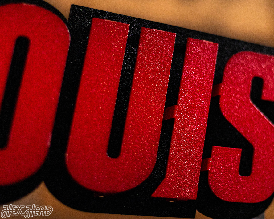 Louisville Cardinals Wordmark 3D Metal Wall Art