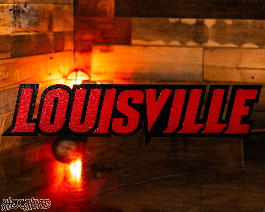 Louisville Cardinals Wordmark 3D Metal Wall Art
