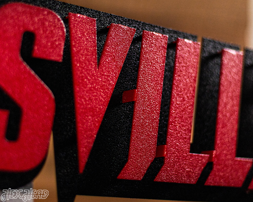 Louisville Cardinals Wordmark 3D Metal Wall Art