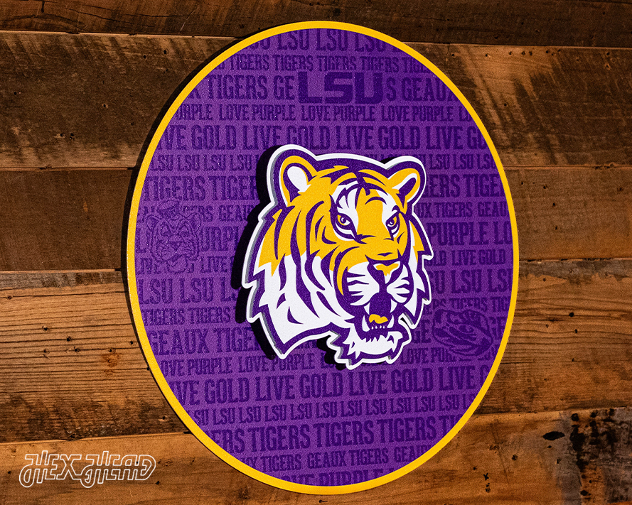 LSU Tigers CRAFT SERIES 3D Embossed Metal Wall Art