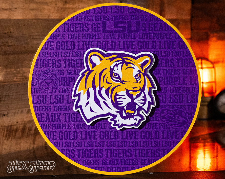 LSU Tigers CRAFT SERIES 3D Embossed Metal Wall Art