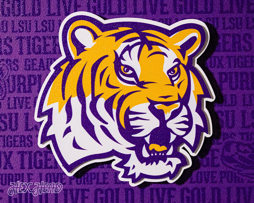 LSU Tigers CRAFT SERIES 3D Embossed Metal Wall Art