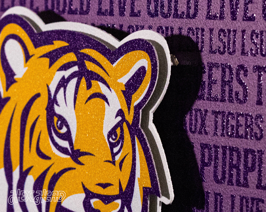 LSU Tigers CRAFT SERIES 3D Embossed Metal Wall Art