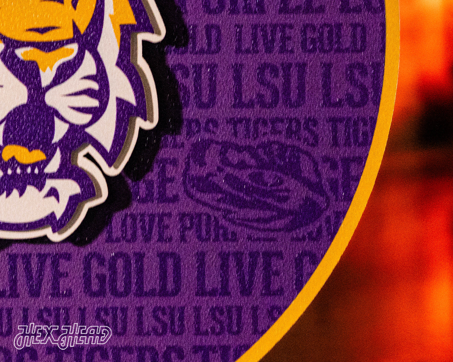 LSU Tigers CRAFT SERIES 3D Embossed Metal Wall Art