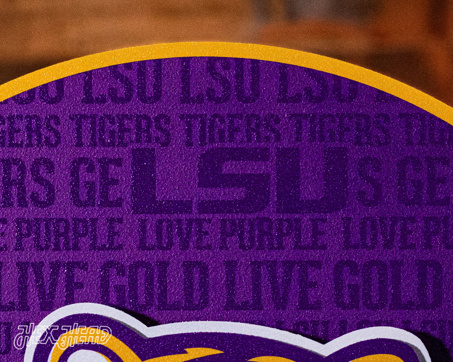 LSU Tigers CRAFT SERIES 3D Embossed Metal Wall Art