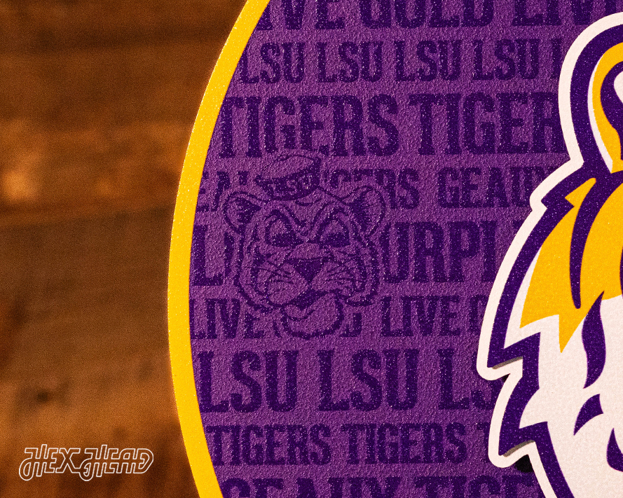 LSU Tigers CRAFT SERIES 3D Embossed Metal Wall Art