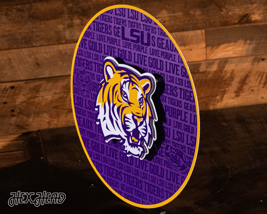 LSU Tigers CRAFT SERIES 3D Embossed Metal Wall Art
