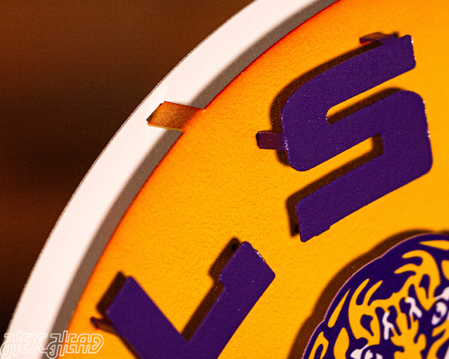 BLITZ COLLECTION - 8 LAYER LSU Tigers 3D Metal Wall Art