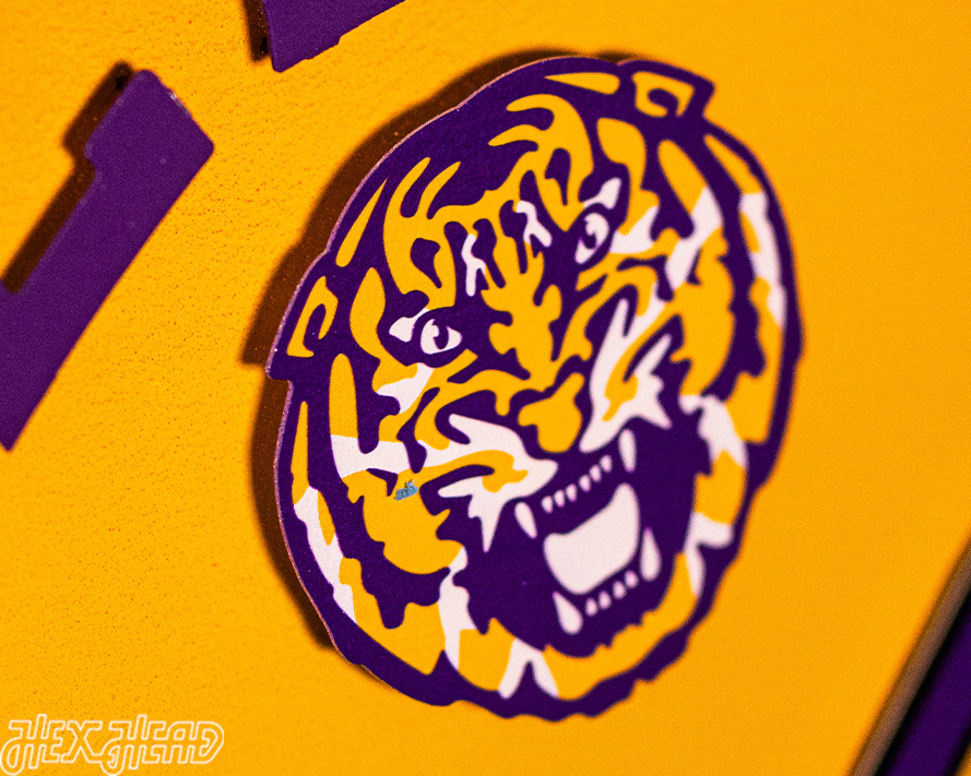 BLITZ COLLECTION - 8 LAYER LSU Tigers 3D Metal Wall Art