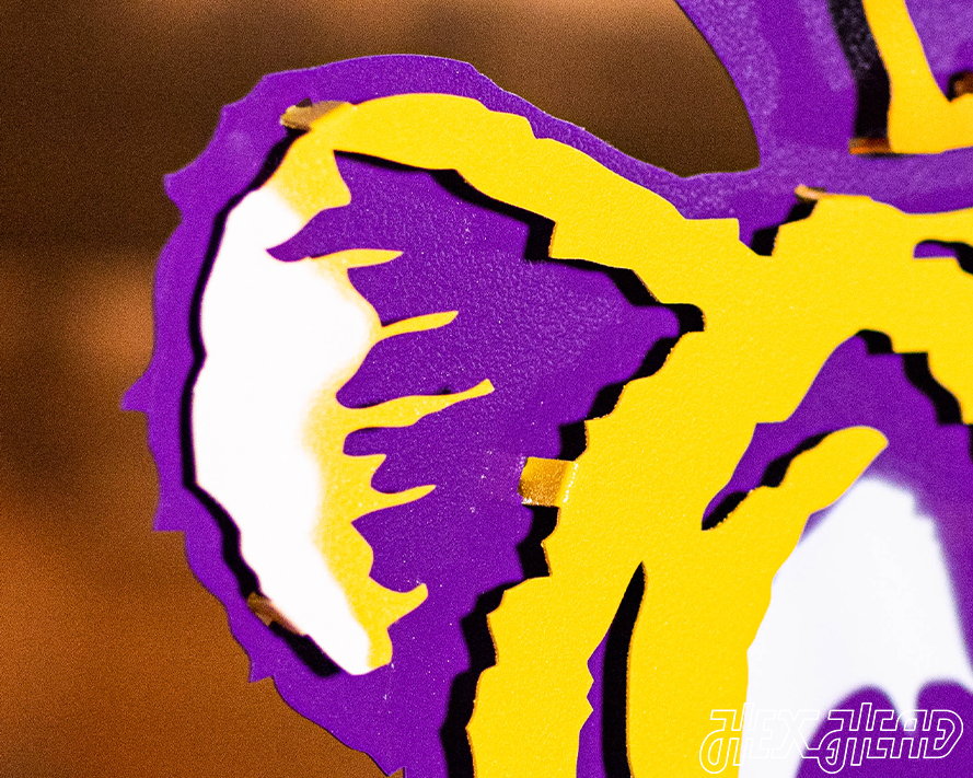 LSU VAULT Tiger 3D Vintage Metal Wall Art