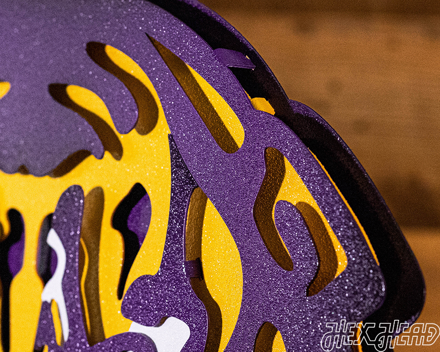 LSU Iconic Tiger Head 3D Metal Wall Art