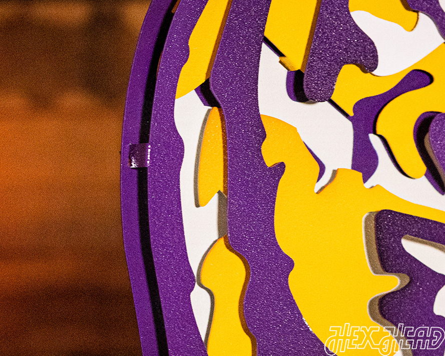 LSU Iconic Tiger Head 3D Metal Wall Art