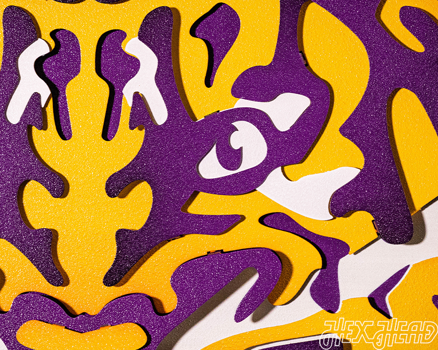 LSU Iconic Tiger Head 3D Metal Wall Art