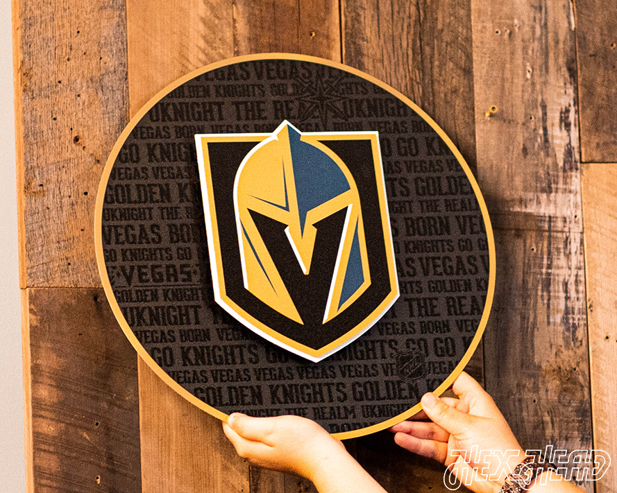 Vegas Golden Knight logo CRAFT SERIES 3D Vintage Metal Wall Art