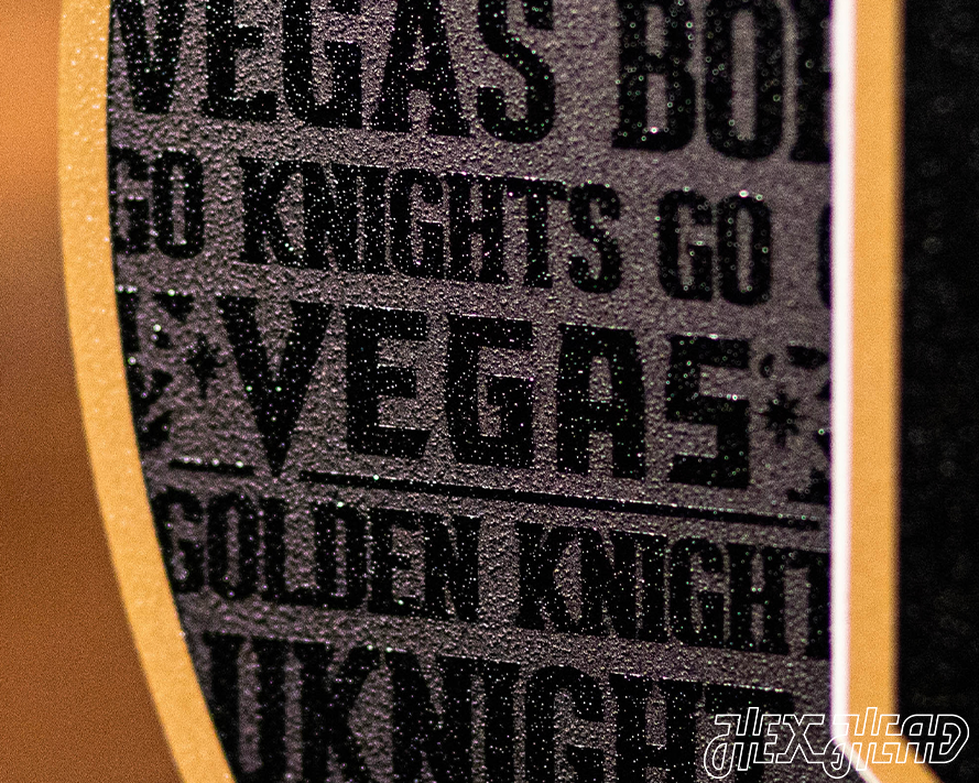 Vegas Golden Knight logo CRAFT SERIES 3D Vintage Metal Wall Art