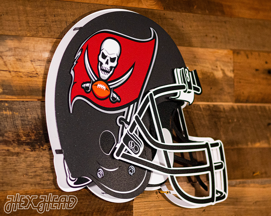 BLITZ Collection - 8 Layer Tampa Bay Buccaneers Helmet 3D Vintage Metal Wall Art