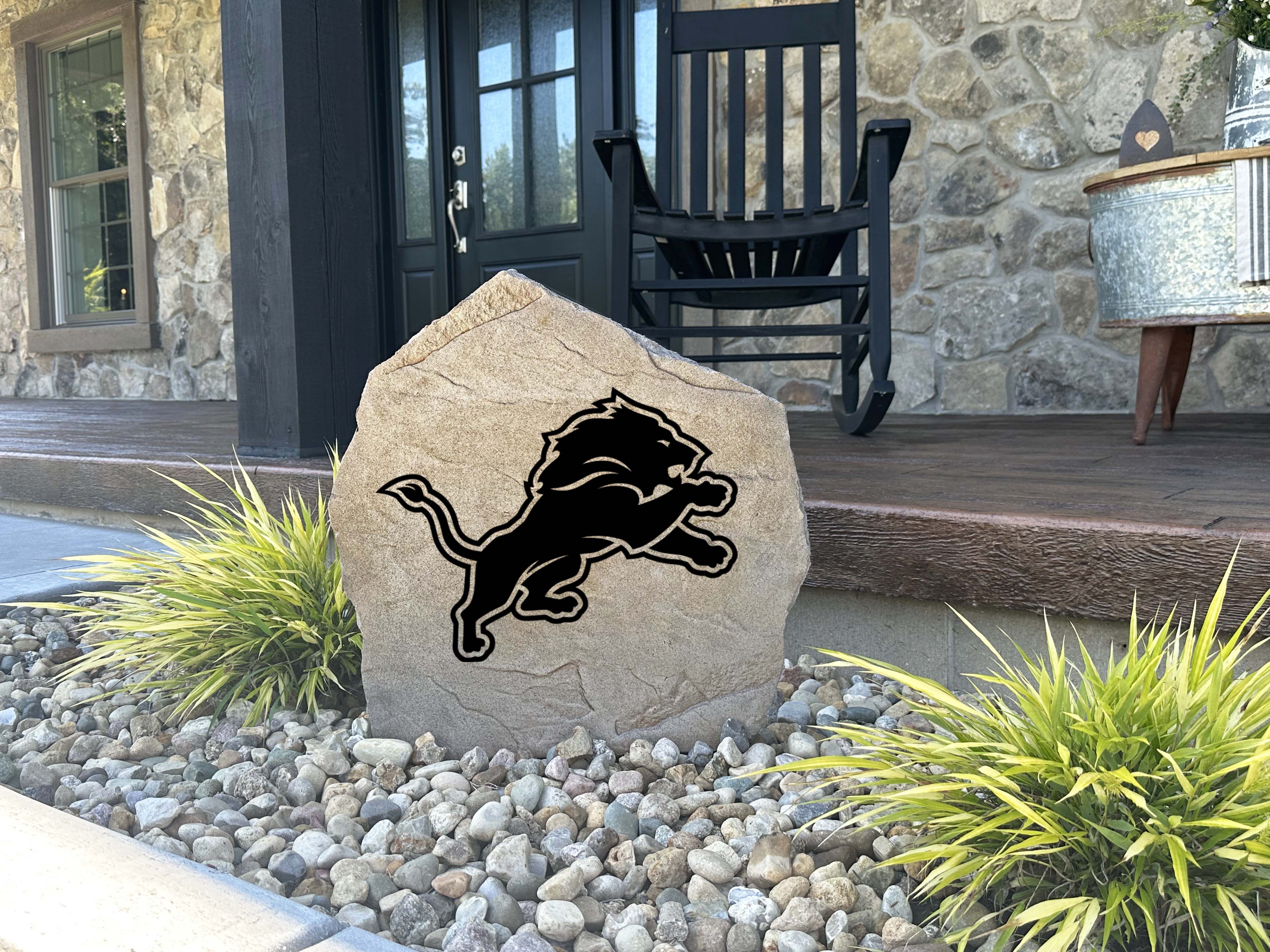 Detroit Lions Design-A-Stone Landscape Art