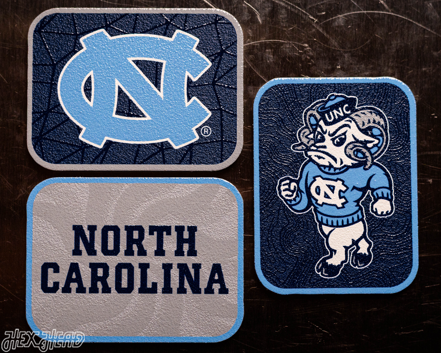 North Carolina Tar Heels - SET of 3 Magnets