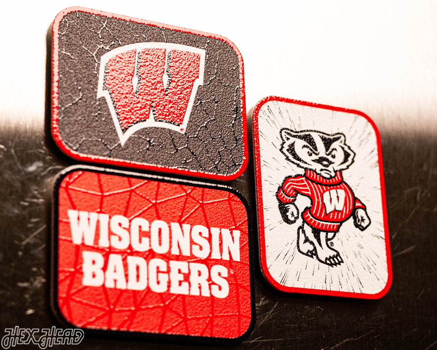 Wisconsin Badgers - SET of 3 Magnets