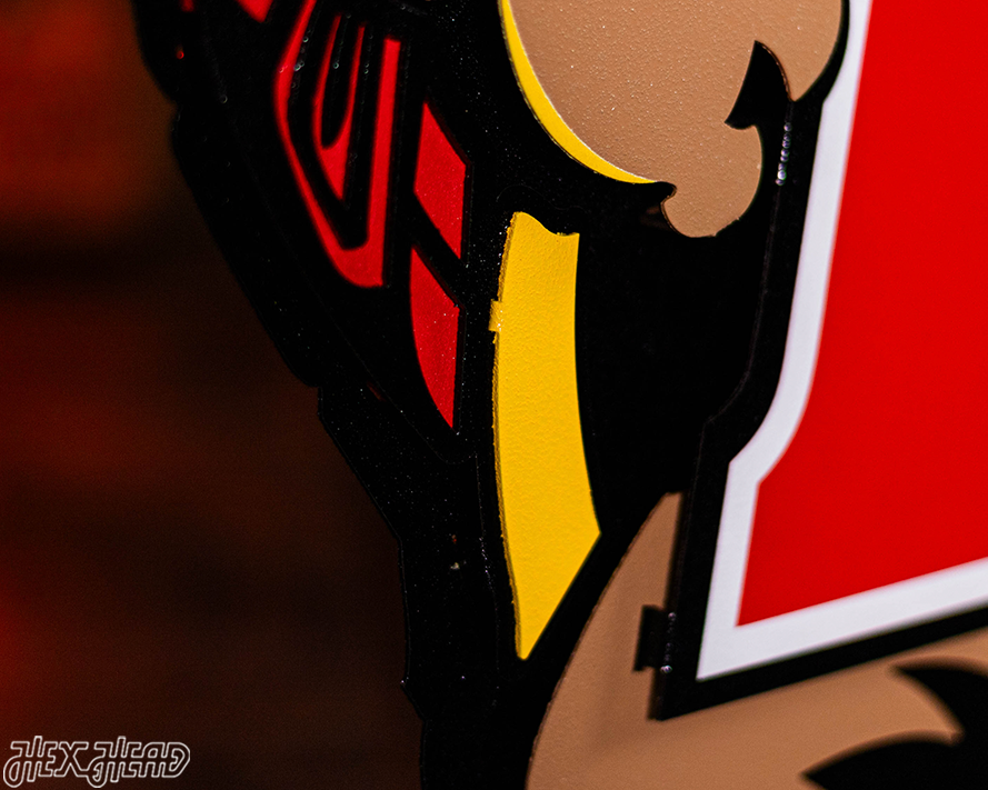 Maryland Terrapins "Testudo" 3D Vintage Metal Wall Art