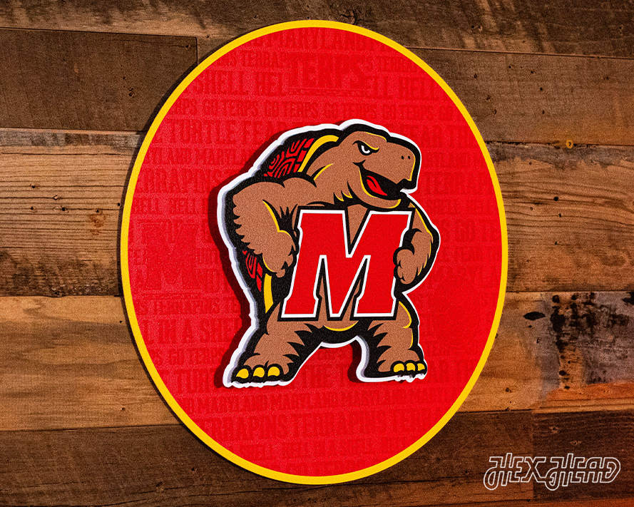 Maryland Terrapins CRAFT SERIES 3D Embossed Metal Wall Art