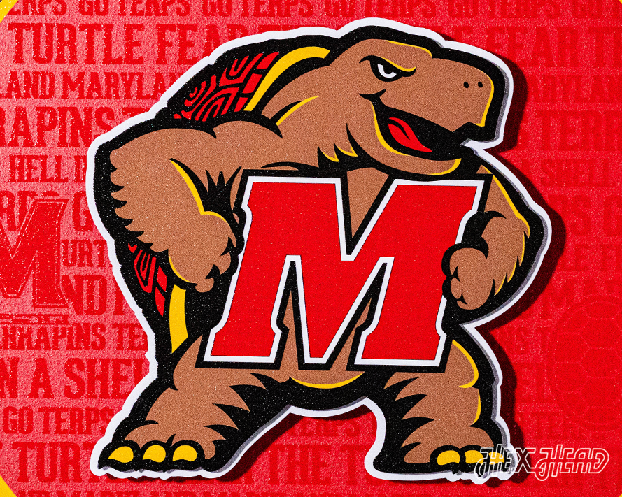 Maryland Terrapins CRAFT SERIES 3D Embossed Metal Wall Art