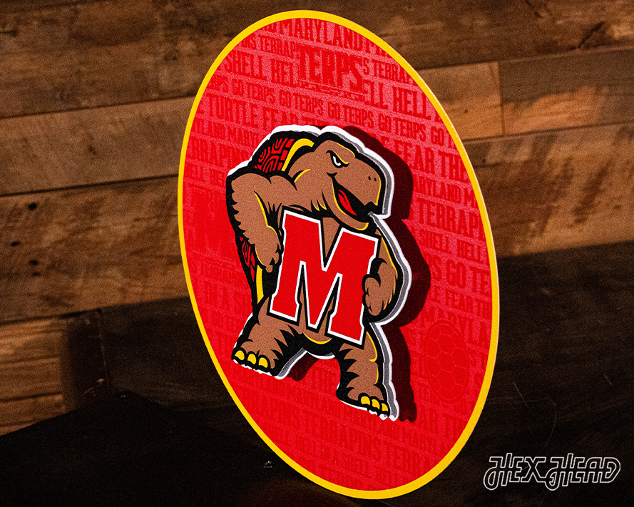 Maryland Terrapins CRAFT SERIES 3D Embossed Metal Wall Art