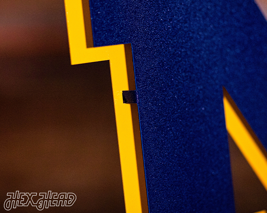 Michigan Wolverines "Block M" Blue Metal Wall Art