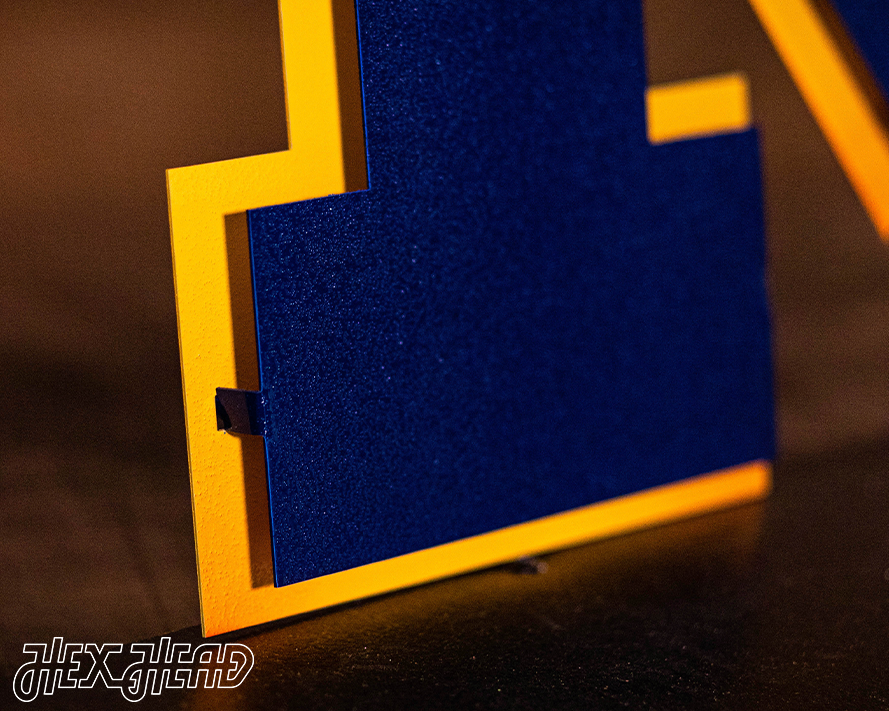 Michigan Wolverines "Block M" Blue Metal Wall Art