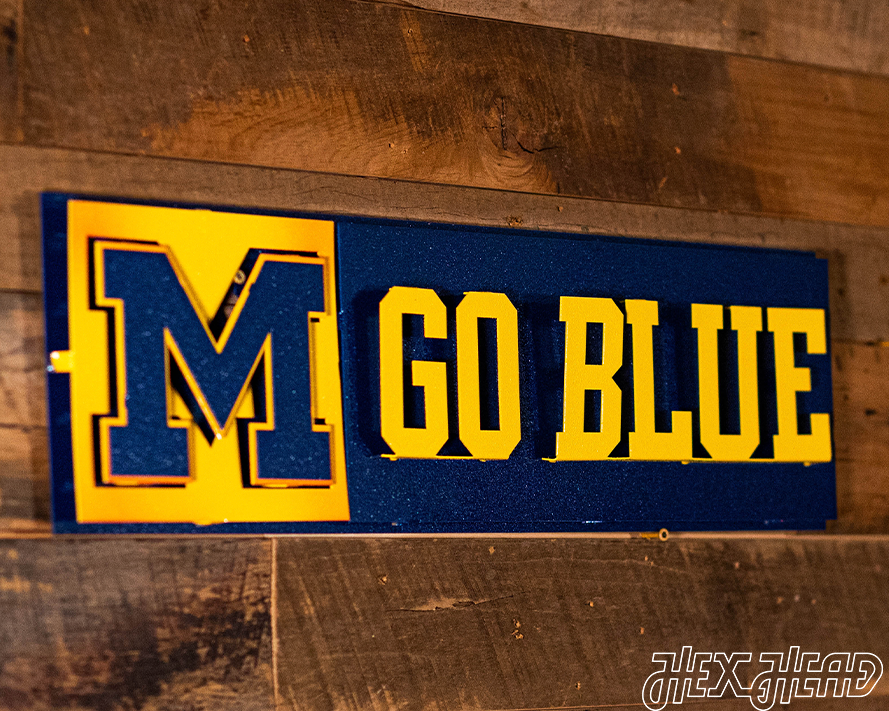 Michigan "GO BLUE!" 3D Metal Wall Art