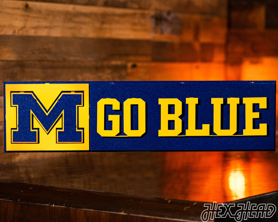 Michigan "GO BLUE!" 3D Metal Wall Art