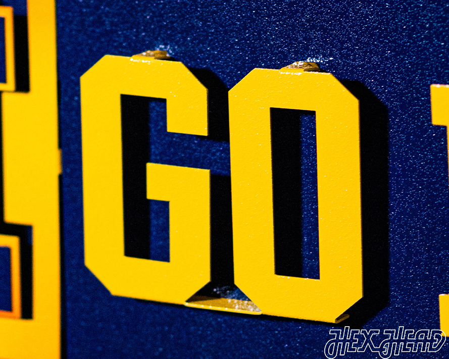 Michigan "GO BLUE!" 3D Metal Wall Art