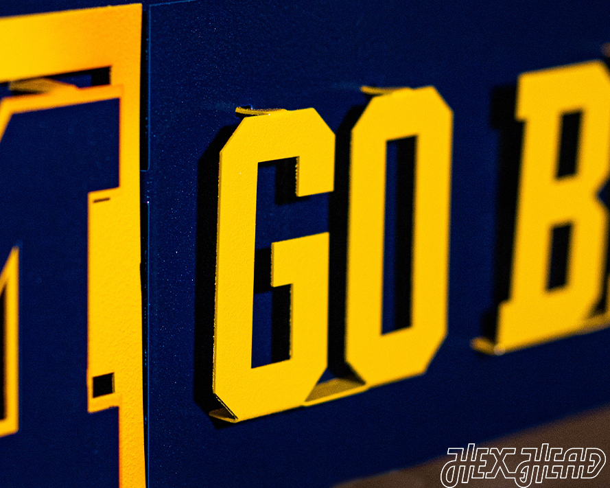 Michigan "GO BLUE!" 3D Metal Wall Art