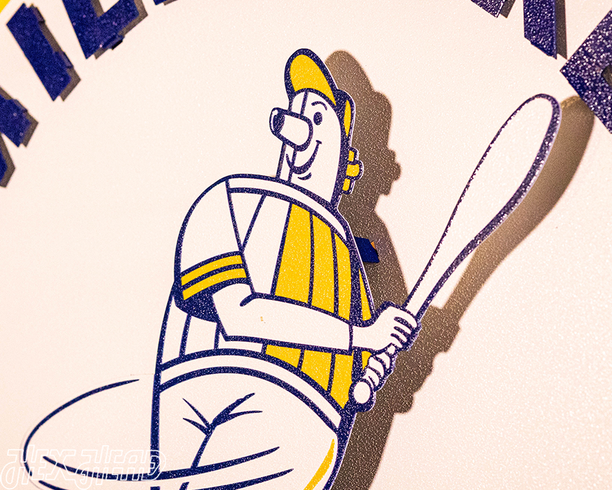 Milwaukee Brewers "1970 BARREL MAN" 3D Vintage Metal Wall Art