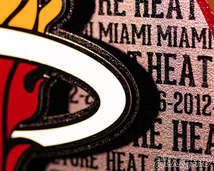 Miami Heat CRAFT SERIES 3D Vintage Metal Wall Art