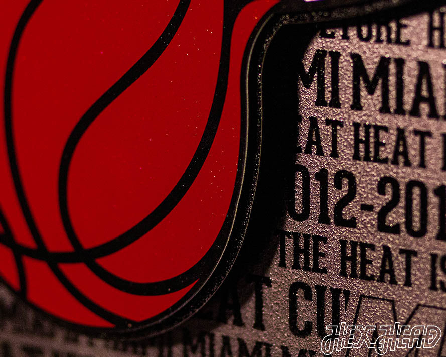 Miami Heat CRAFT SERIES 3D Vintage Metal Wall Art