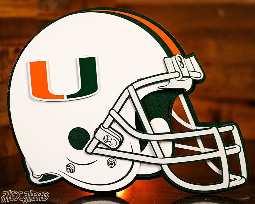 Miami Hurricanes BLITZ COLLECTION - 8 LAYER 3D Metal Wall Art