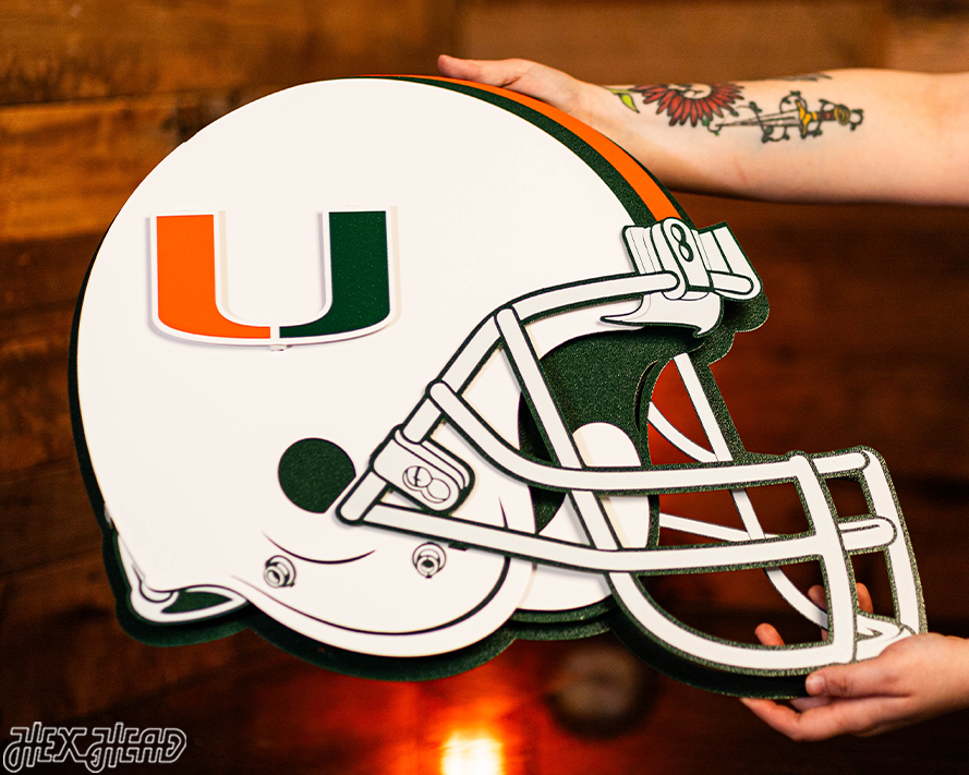 Miami Hurricanes BLITZ COLLECTION - 8 LAYER 3D Metal Wall Art
