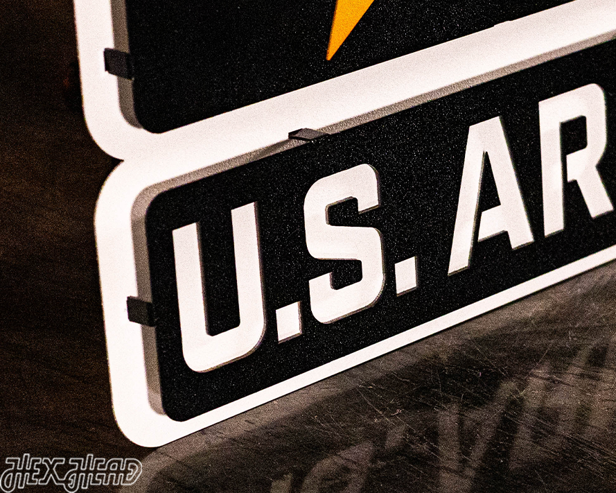 US Army STAR Patch 3D Metal Wall Art